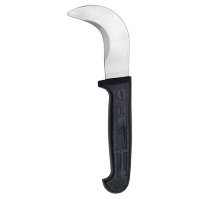 Knife OH-3 carbon steel black plastic handle