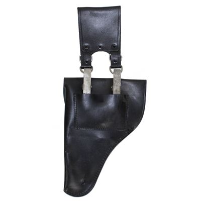 ITALIAN Pistol Holster LEATHER BLACK