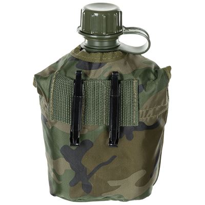 US field bottle with nylon pouch 1 ltr WOODLAND