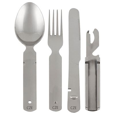 Four-piece field cutlery AČR stainless steel