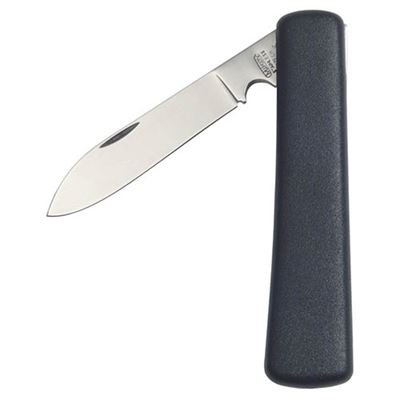 Electrician knife NH-1 folding carbon steel black plastic handle