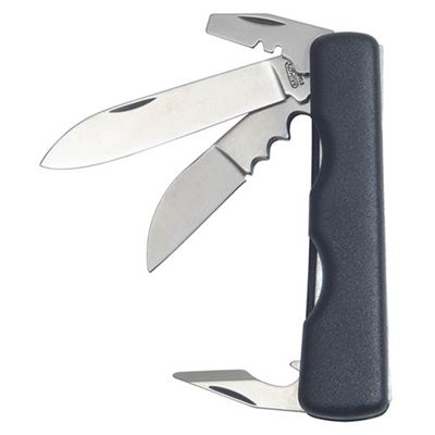 Electrician knife NH-4 folding carbon steel black plastic handle