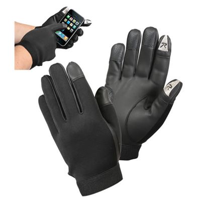 Tactical Gloves Neoprene BLACK TOUCH SCREEN