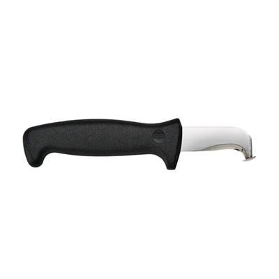 Cable knife with booties NH-1 stainless steel black plastic handle