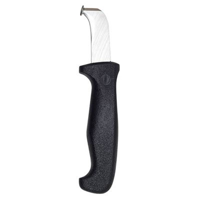 Cable knife with booties NH-1 stainless steel black plastic handle