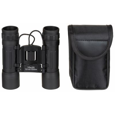 Binoculars 10x25 collapsible BLACK