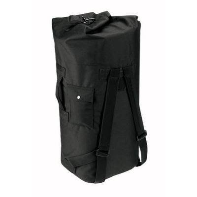 G.I. Type Enhanced Double Strap Duffle Bag BLACK