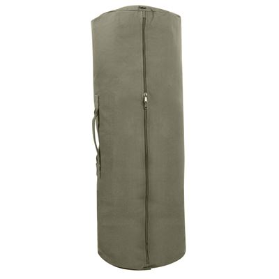Canvas Duffle Bag with Side Zipper OLIVE size  GIANT ROTHCO 3490 2