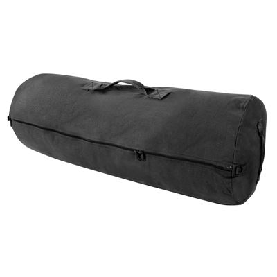 Canvas Duffle Bag with Side Zipper BLACK size  GIANT ROTHCO 3491 2