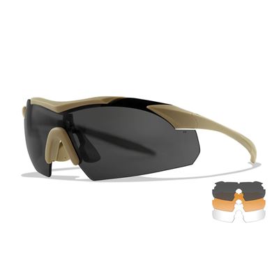 Tactical sunglasses WX VAPOR set 3 lenses TAN frame