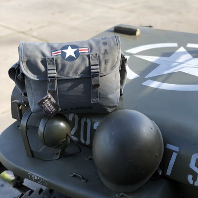 Canvas shoulder bag US Air Force WWII GREY