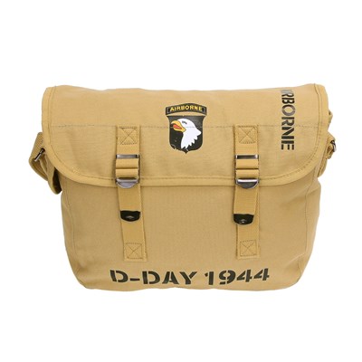 Canvas shoulder bag 101st AIRBORNE WWII SAND