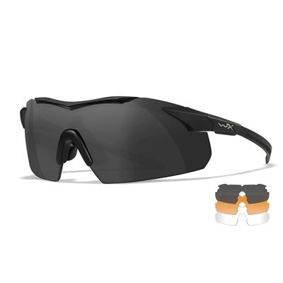 Tactical sunglasses WX VAPOR COMM set 3 lenses BLACK frame