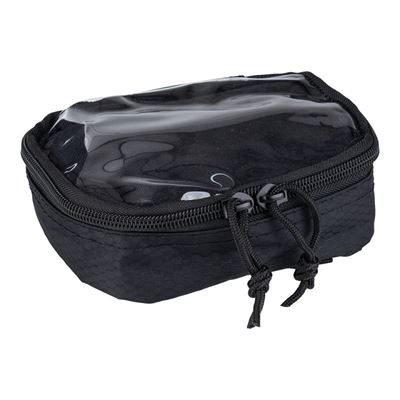 HEXAGON ORGANIZER Pouch, transparent, small, BLACK