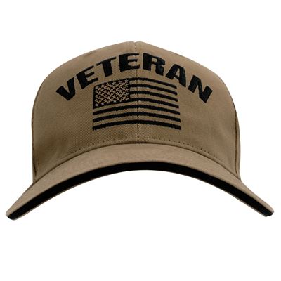Cap Vintage Veteran with US Flag COYOTE ROTHCO 35990 3