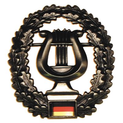 BW beret badge on Musikkorps metal