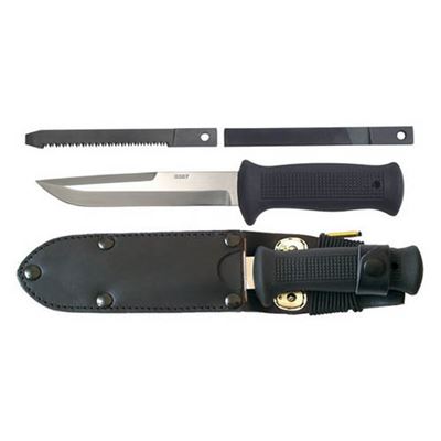 Knife UTON pattern 75/CER-Ni in leather case BLACK