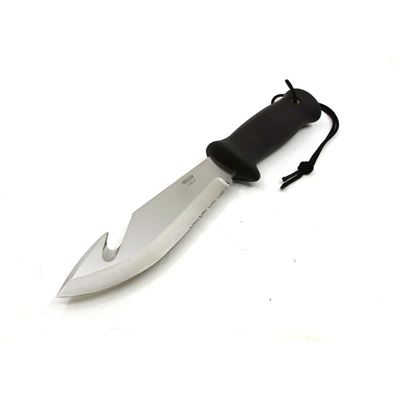 Diver´s knife STAINLESS STEEL hardened RUBBER BLACK