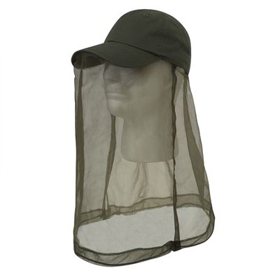 Operator Cap With Mosquito Net OLIVE