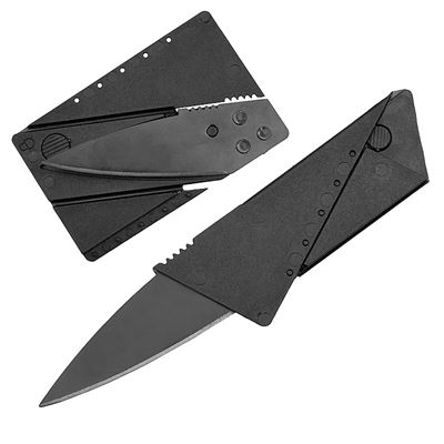 Folding knife in card BLACK