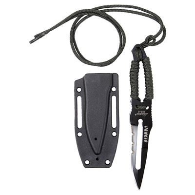 Paracord Knife with Sheath OLIV/BLACK