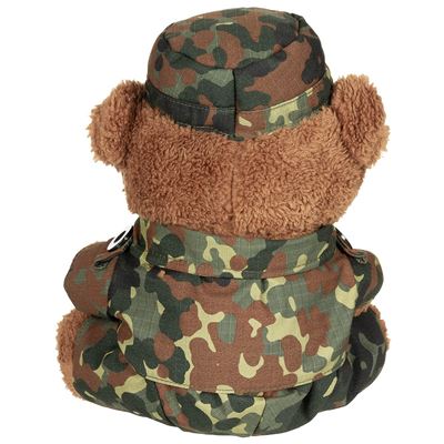 Plush teddy bear in clothes 28 cm Flecktarn