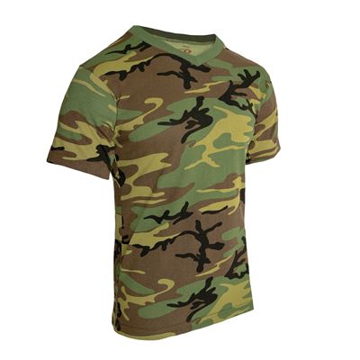 Camo V-Neck T-Shirt WOODLAND