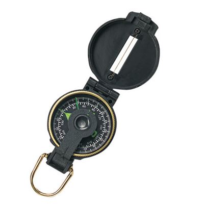 Lensatic compass with plastic casing