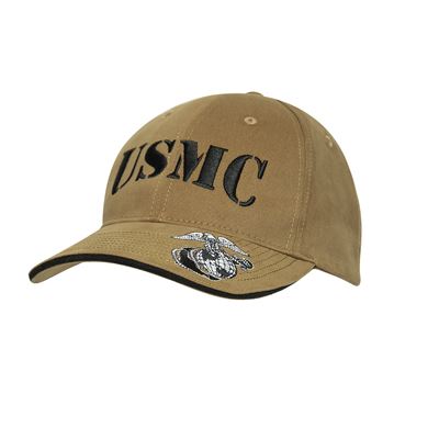 Deluxe Vintage USMC Embroidered Low Pro Cap COYOTE