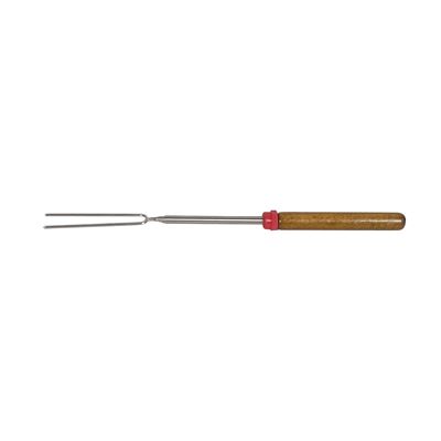 Telescopic sausage roasting fork with handle