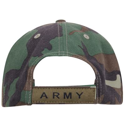 Deluxe Army Embroidered Low Profile Insignia Cap WOODLAND