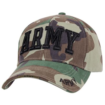 Army Cap Pattern Range ROTHCO deluxe Army Embroidered Low Profile Insignia Cap WOODLAND ...