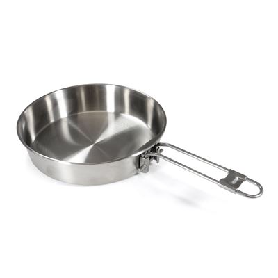 Pan deep with folding handle STAINLESS STEEL