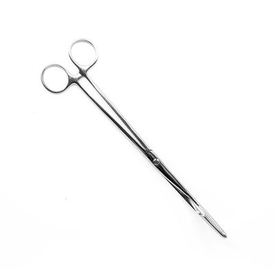 Curved tampon forceps with cap 24cm