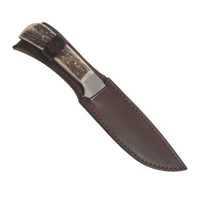 Hunting knife STAINLESS STEEL, ANTLER handle, blade 130mm