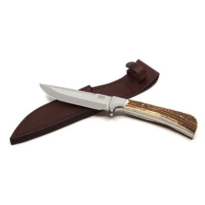 Hunting knife STAINLESS STEEL, ANTLER handle, blade 138mm