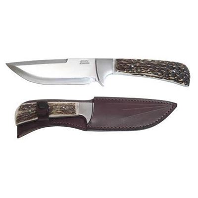 Hunting knife STAINLESS STEEL, ANTLER handle, blade 138mm