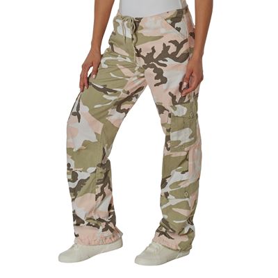 Pants womens VINTAGE PINK CAMO