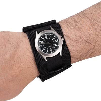 Watch strap COMMANDO BLACK NYLON