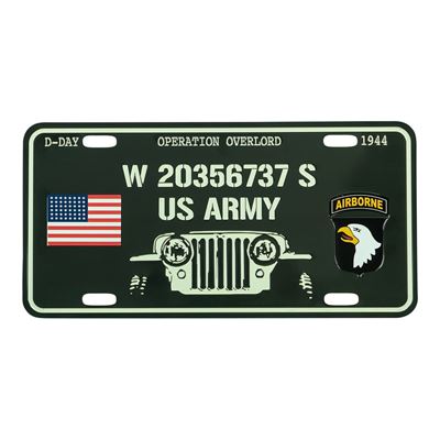 Licence Plate D-DAY WILLYS