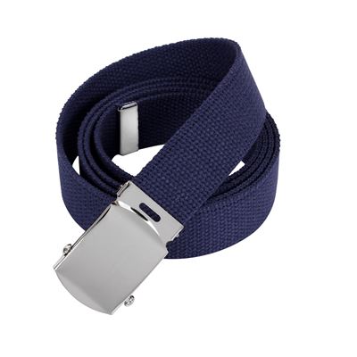U.S. trouser belt with silver buckle BLUE dl.135 cm