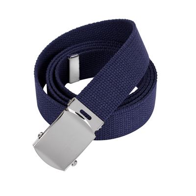U.S. trouser belt with a silver buckle BLUE dl.110 cm