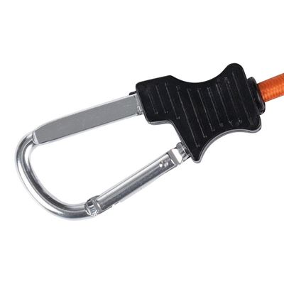 60 cm elastic cord with carabiners, pack of 2, ORANGE FOSCO 419201-OR 2