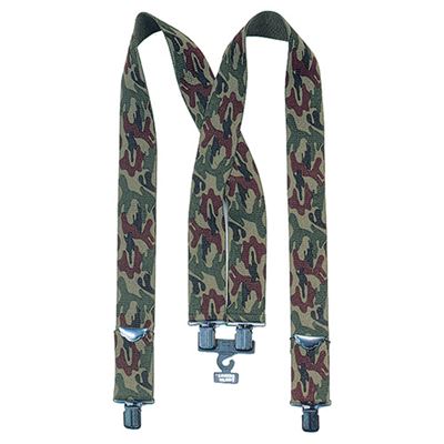 Adjustable Elastic X-Back Pant Suspenders WOODLAND