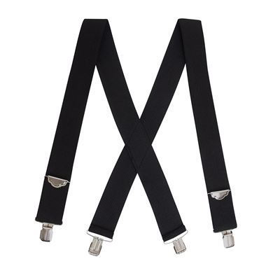 Adjustable Elastic X-Back Pant Suspenders BLACK