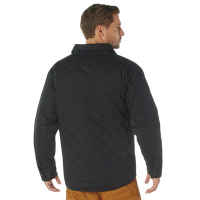 Diamond QUILTED COTTON Jacket BLACK