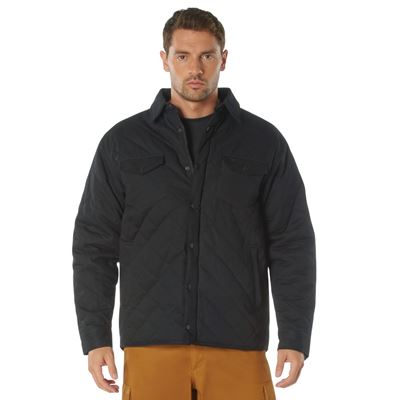 Diamond QUILTED COTTON Jacket BLACK