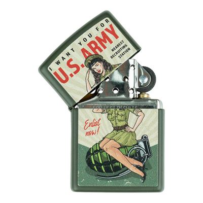 ZIPPO Lighter U.S. ARMY Enlist Pin Up ZIPPO 421380 4
