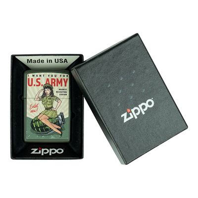 ZIPPO Lighter U.S. ARMY Enlist Pin Up ZIPPO 421380 2