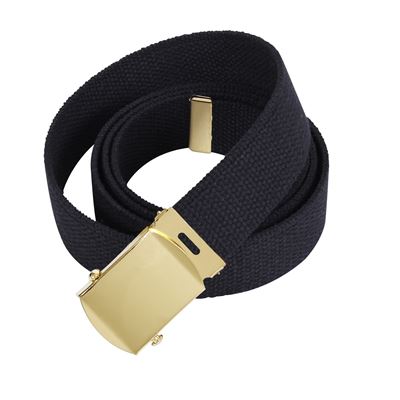 Belt black with gold buckle 160 cm